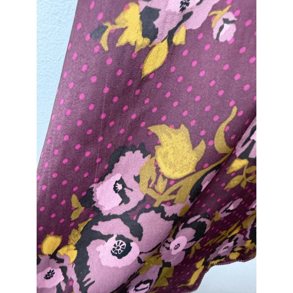 Free People Morning Light Floral Printed Mini Dress Purple combo Size 4 - Picture 7 of 12
